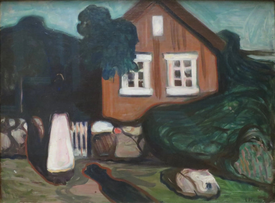 hus ved måneskin - Edvard Munch