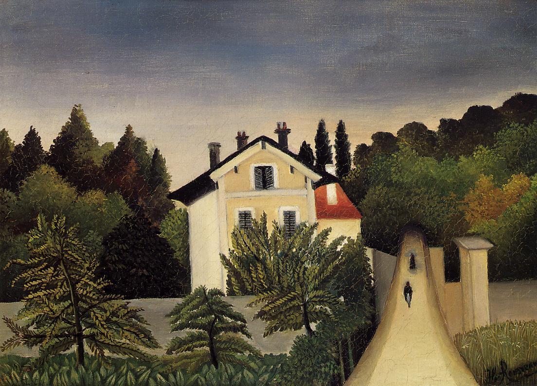 Hus ved portene til Paris - Henri Rousseau
