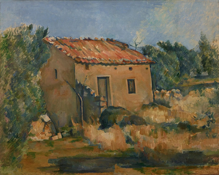 Hus i den aixoise landsby - Paul Cézanne