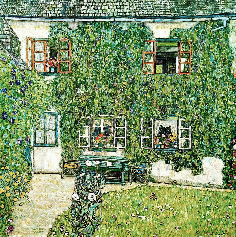 Landhus i Unterach ved Attersee - Gustav Klimt
