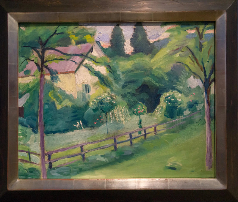 Landhus med have - August Macke