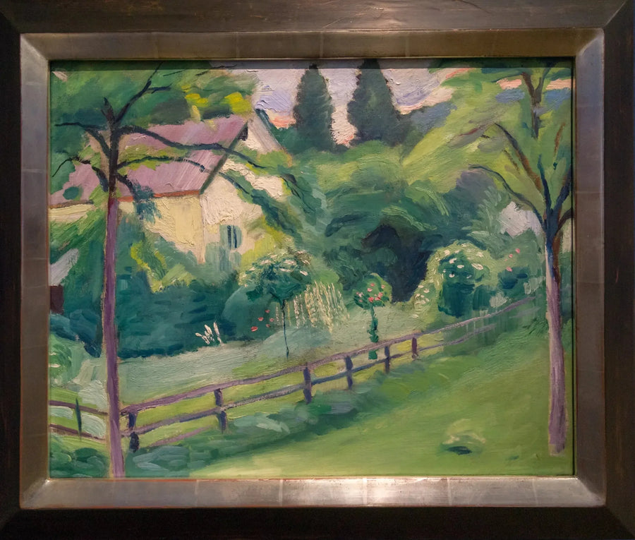 Landhus med have - August Macke