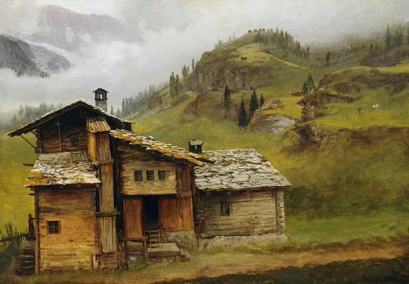 Bjerglandsby - Albert Bierstadt