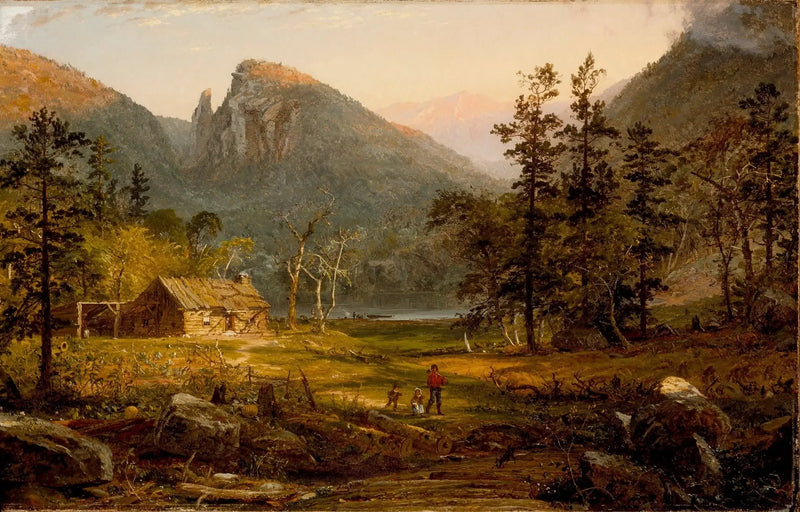 Maison du pionnier, Eagle Cliff, Montagnes Blanches - Jasper Francis Cropsey