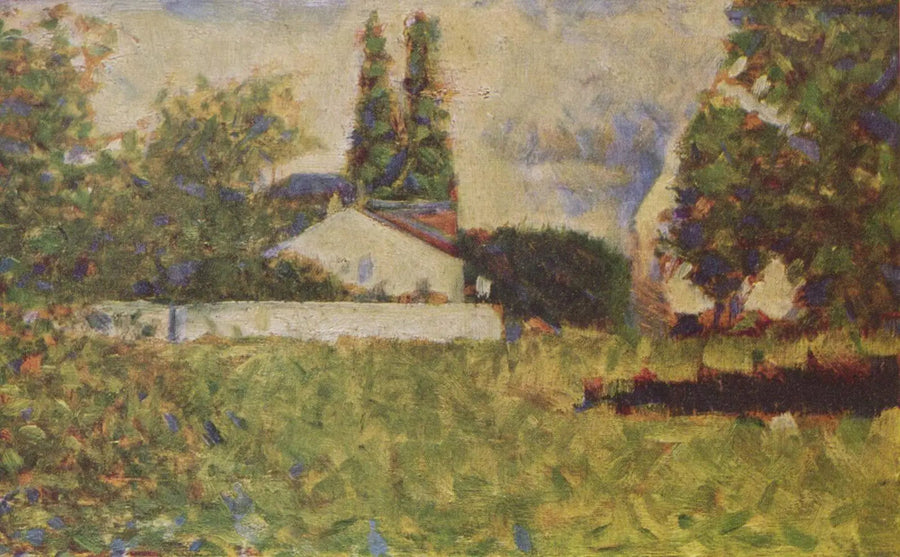 Hus blandt træerne - Georges Seurat