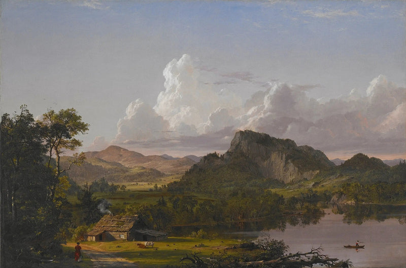 Hus ved søen - Frederic Edwin Church