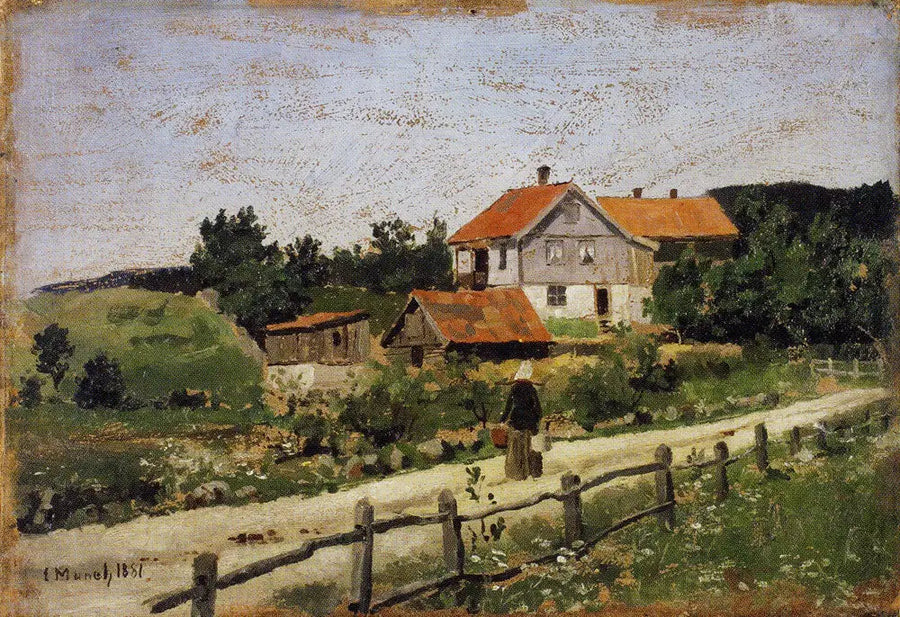 huse i Maridalen - Edvard Munch
