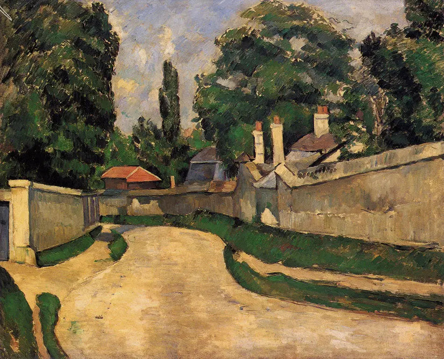 Huse ved en vej, I - Paul Cézanne