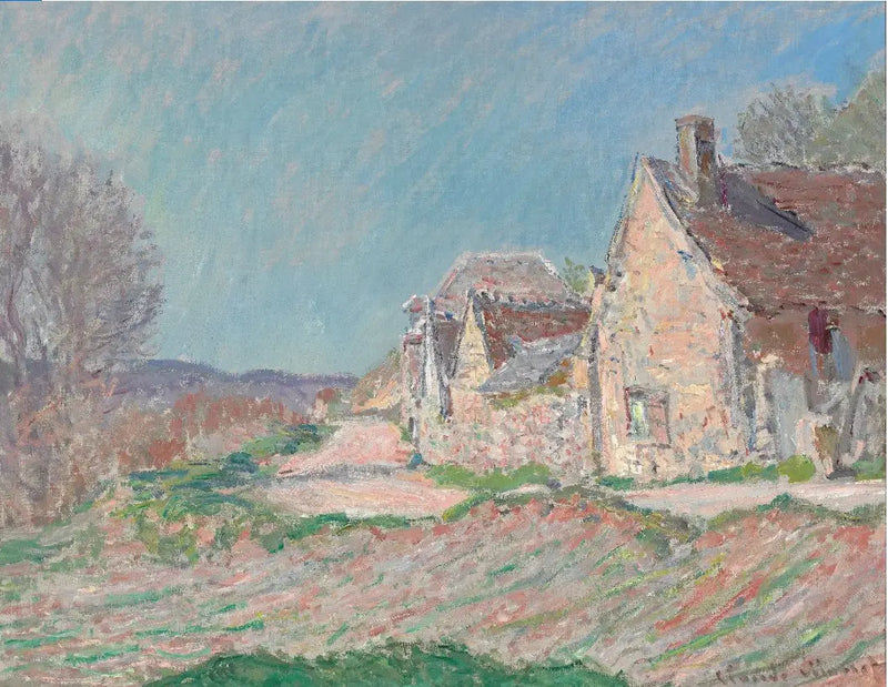 Huse ved vejen - Claude Monet