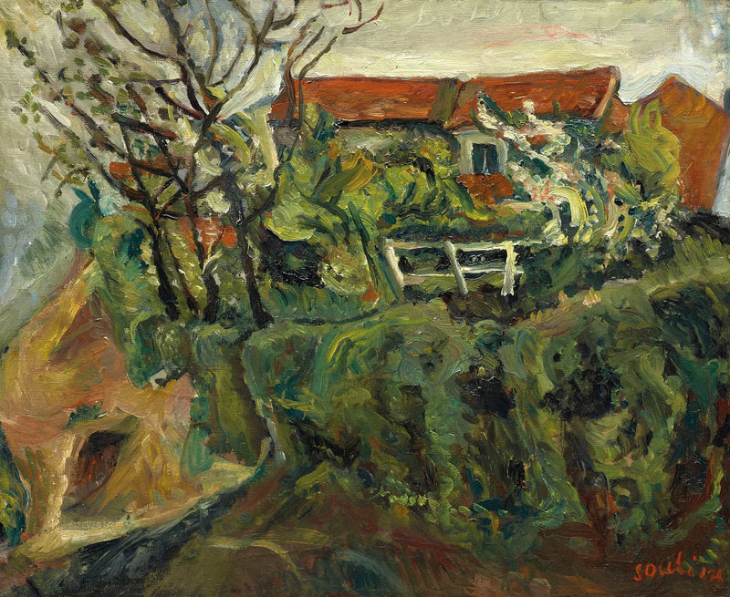 Huse i et landskab - Chaim Soutine