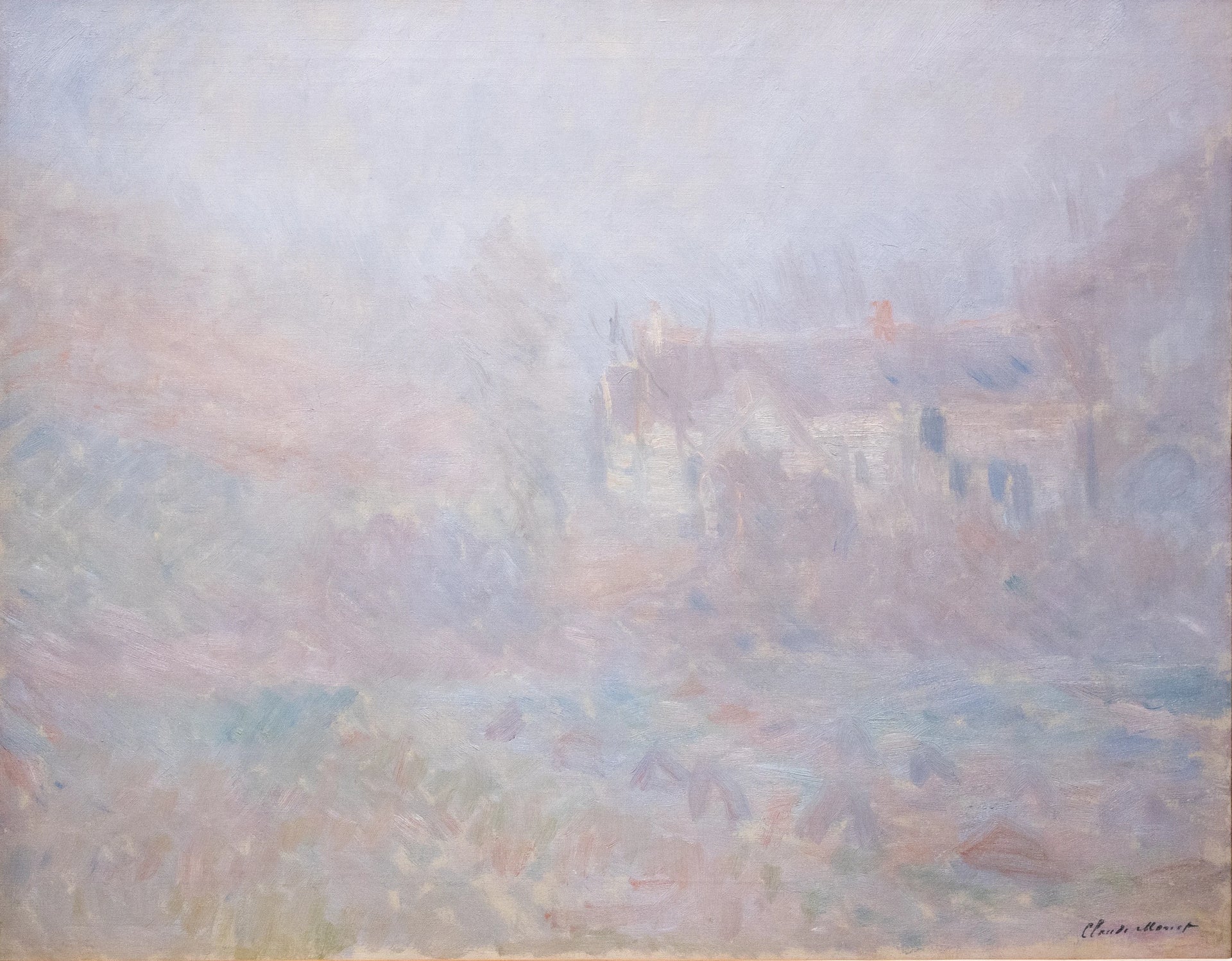 Maisons à Falaise, brouillard W977 par Claude Monet, Wallraf-Richartz-Museum