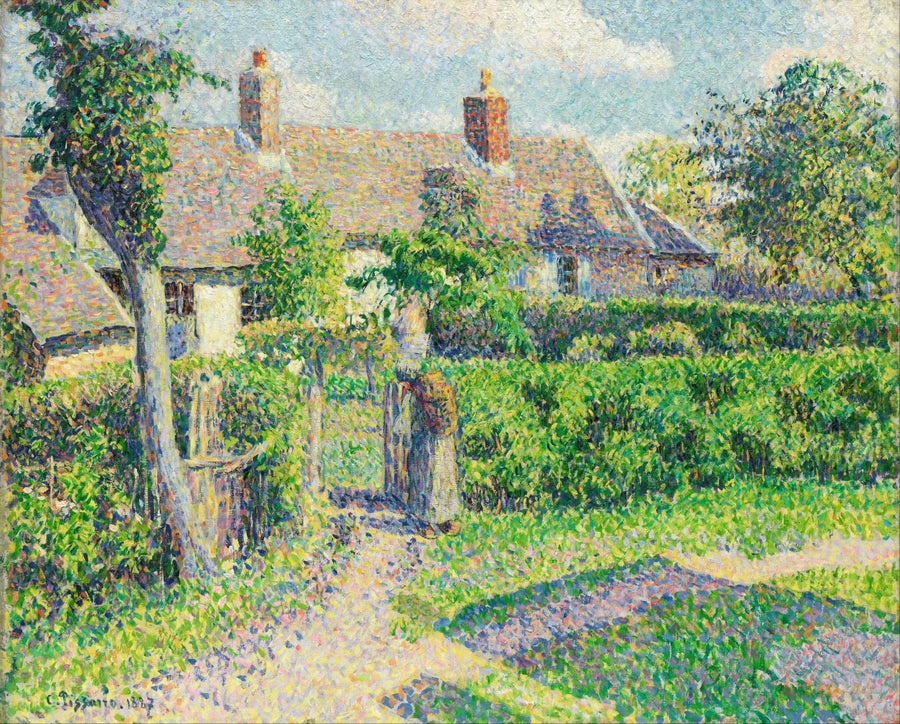 Landsbyhuse, Eragny - Camille Pissarro
