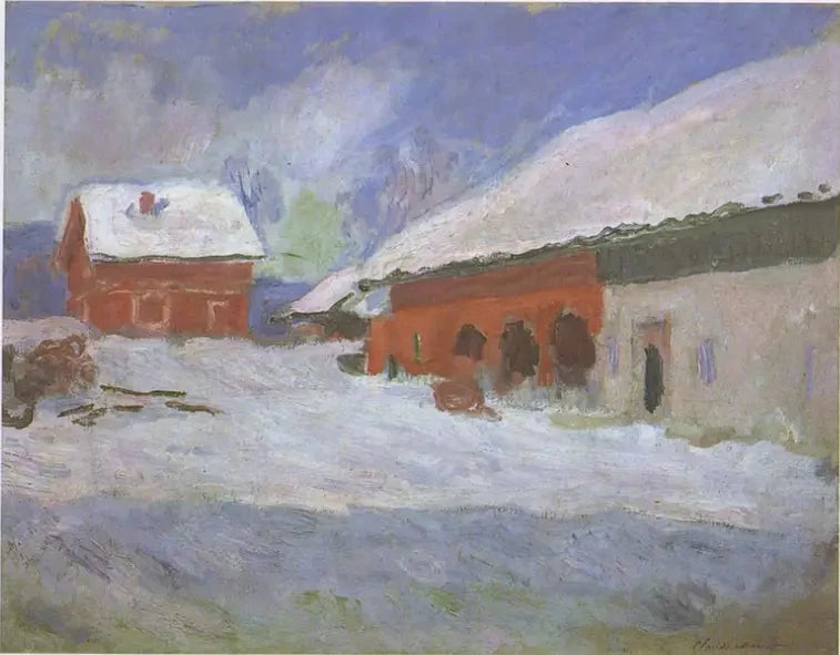 De Røde Huse i Björnegaard W1393 - Claude Monet