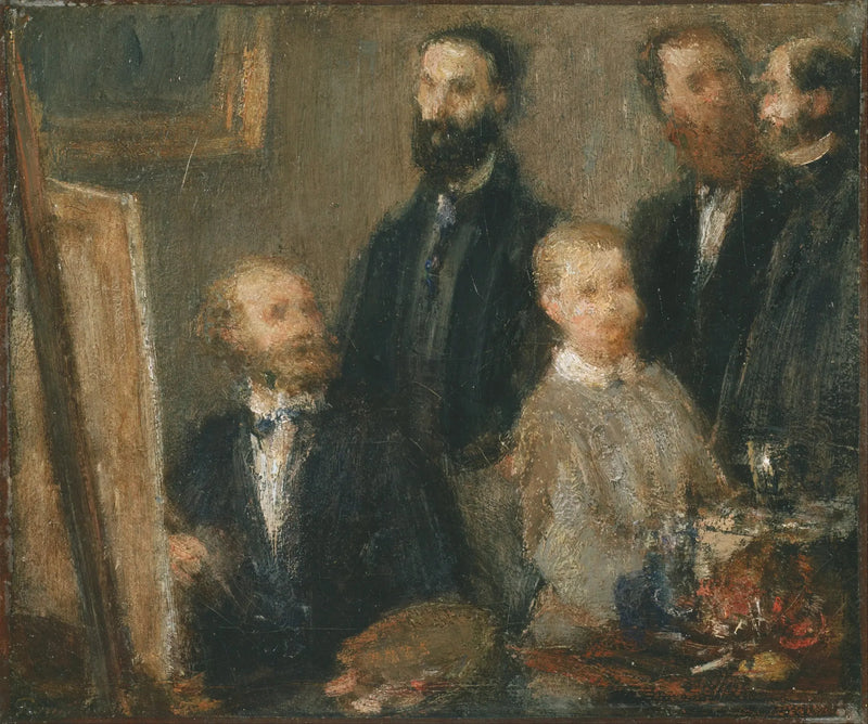 Manet i sit atelier - Henri Fantin-Latour