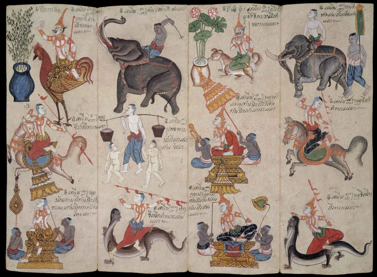 Manuel de divination Phrommachat, Artiste thaïlandais anonyme, XIXe siècle