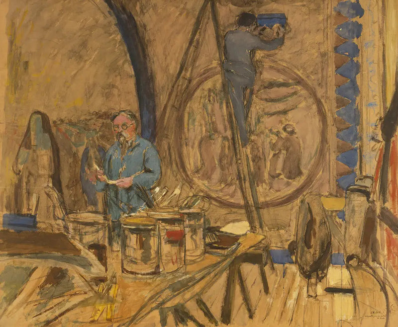 Maquette pour un portræt af Denis - Édouard Vuillard
