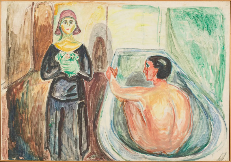 Marat i badet og Charlotte Corday - Edvard Munch
