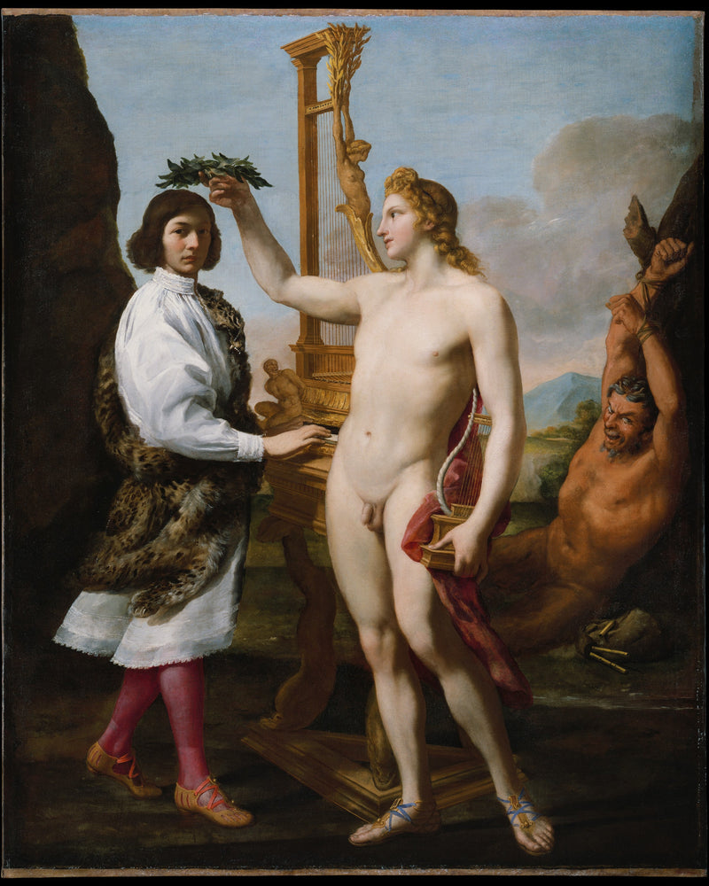 Marcantonio Pasqualini (1614-1691) kronet af Apollon - Andrea Sacchi