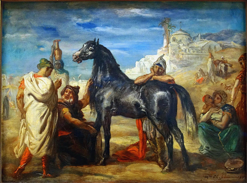 Arabisk købmand med en hoppe - Théodore Chassériau
