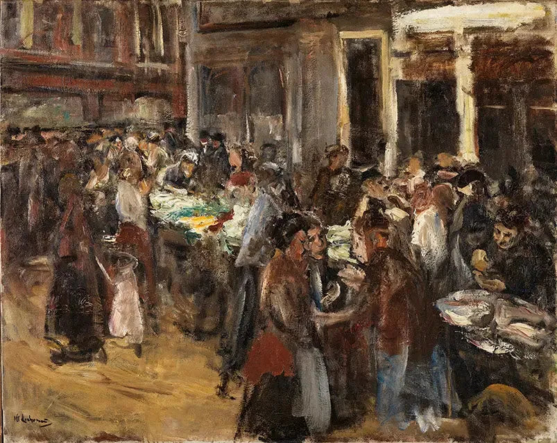 Grøntsagsmarked i Amsterdam - Max Liebermann