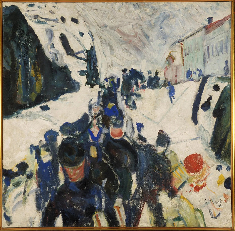 Gå i sneen - Edvard Munch