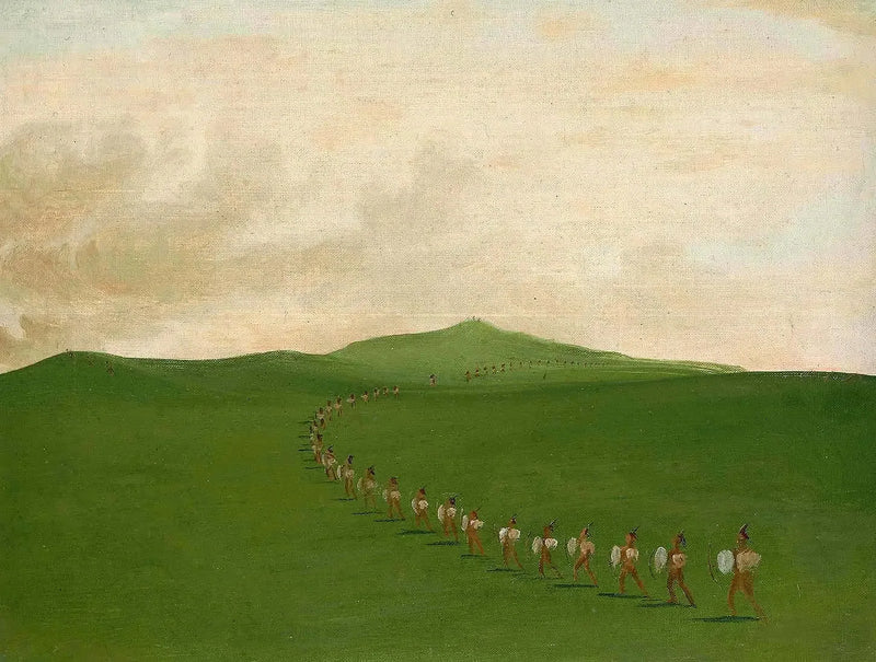 Marchen af infanterister i det øvre Missouri - George Catlin