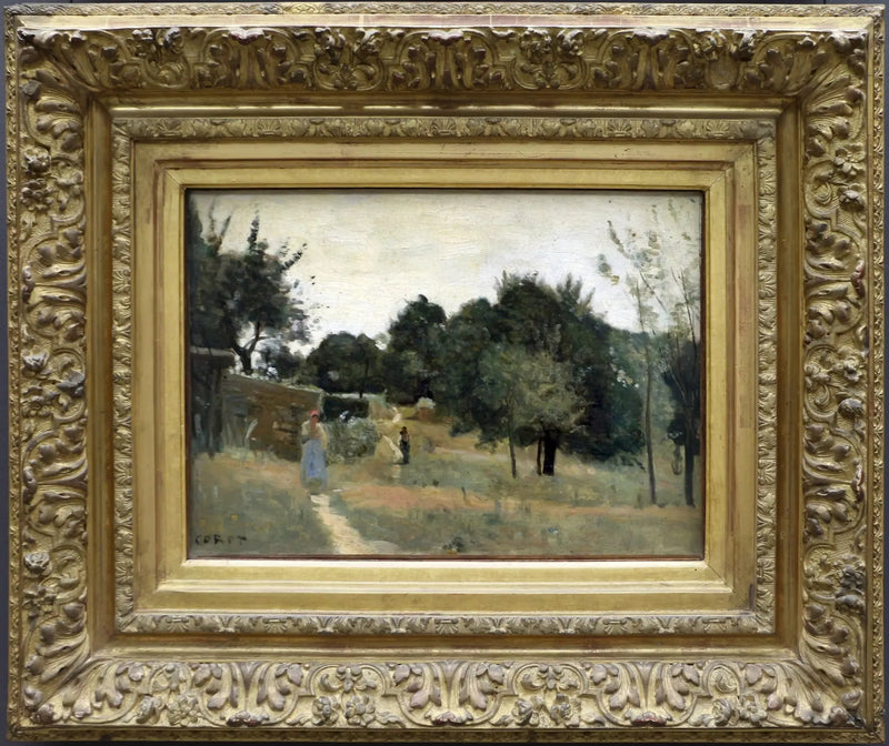 Marcoussis. En frugtplantage om morgenen - Jean-Baptiste Camille Corot