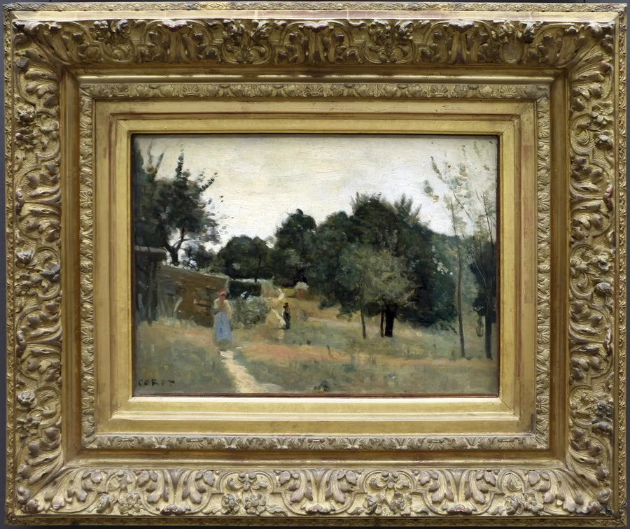 Marcoussis. En frugtplantage om morgenen - Jean-Baptiste Camille Corot