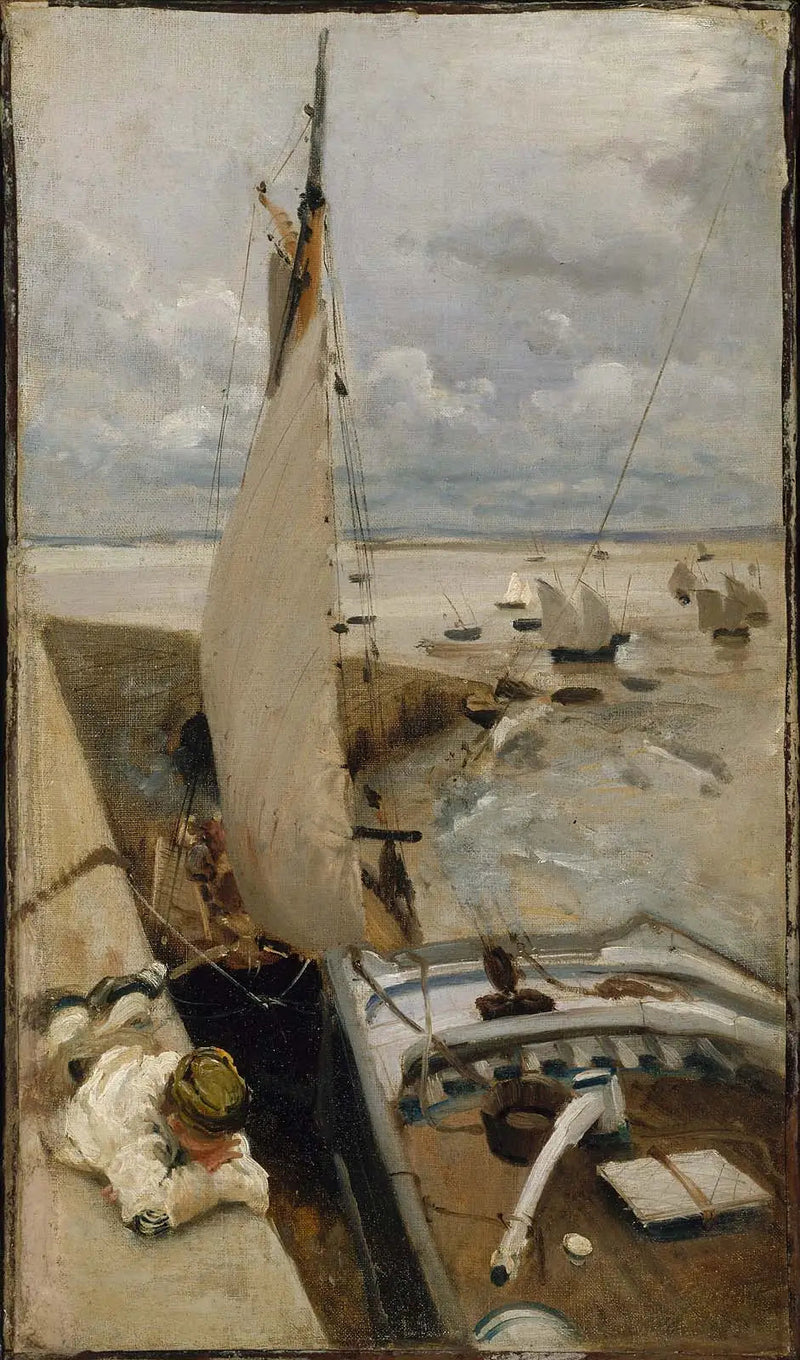 Lavvande ved havnen i Cancale - John Singer Sargent