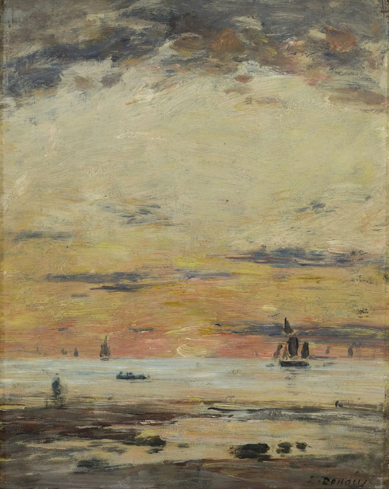 Lavvande solnedgang - Eugène Boudin