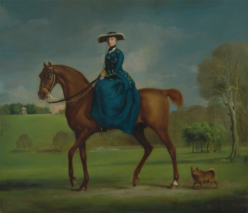 Margaret Newton (née Coningsby), greveinde de Coningsby i Charlton Hunt-kostume - George Stubbs