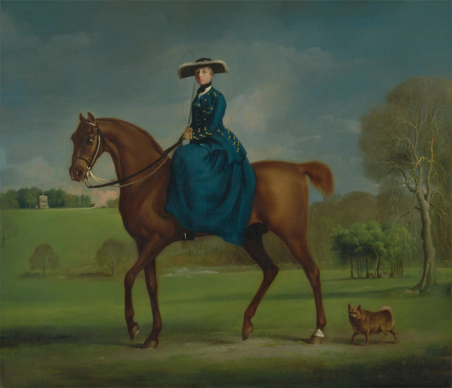 Margaret Newton (née Coningsby), greveinde de Coningsby i Charlton Hunt-kostume - George Stubbs