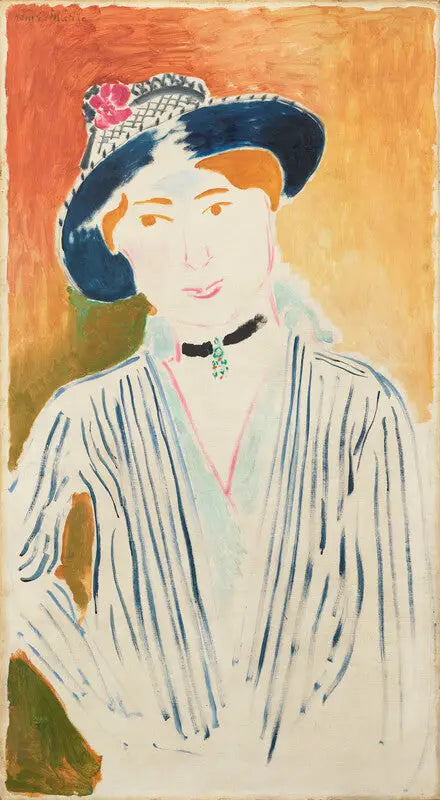 Marguerite i stribet jakke - Henri Matisse