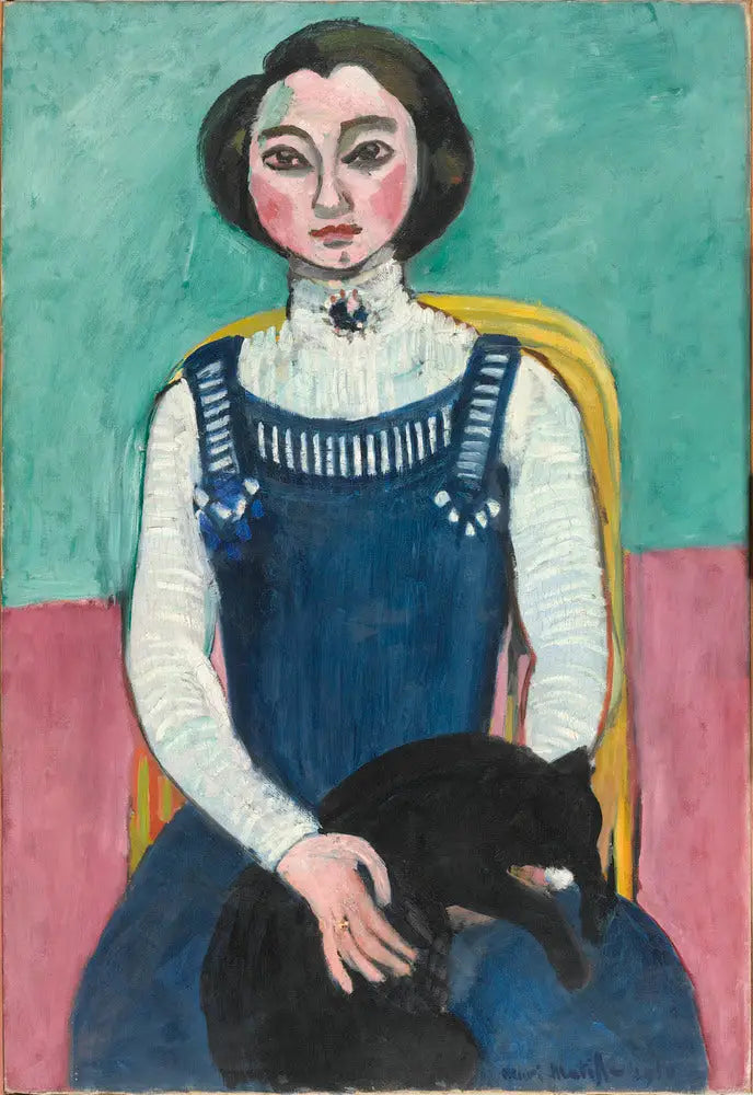 Marguerite med den sorte kat - Henri Matisse