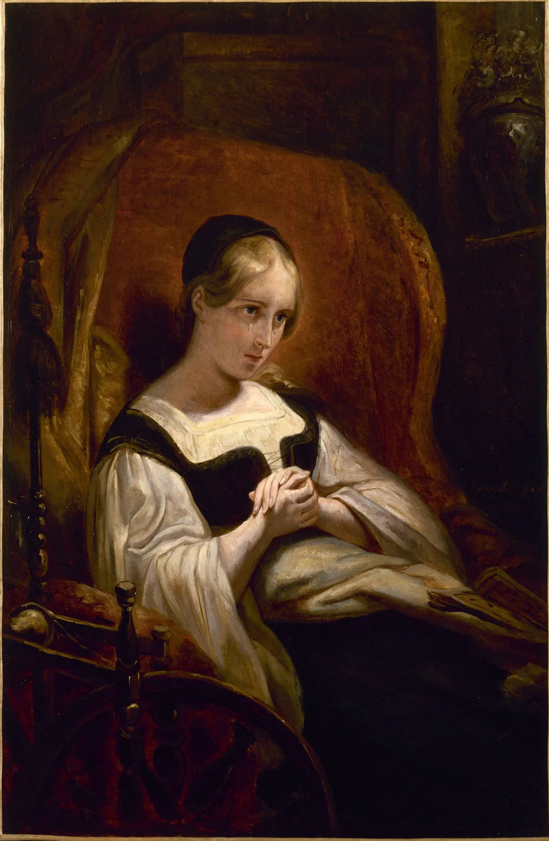 Marguerite ved Spindlen - Ary Scheffer