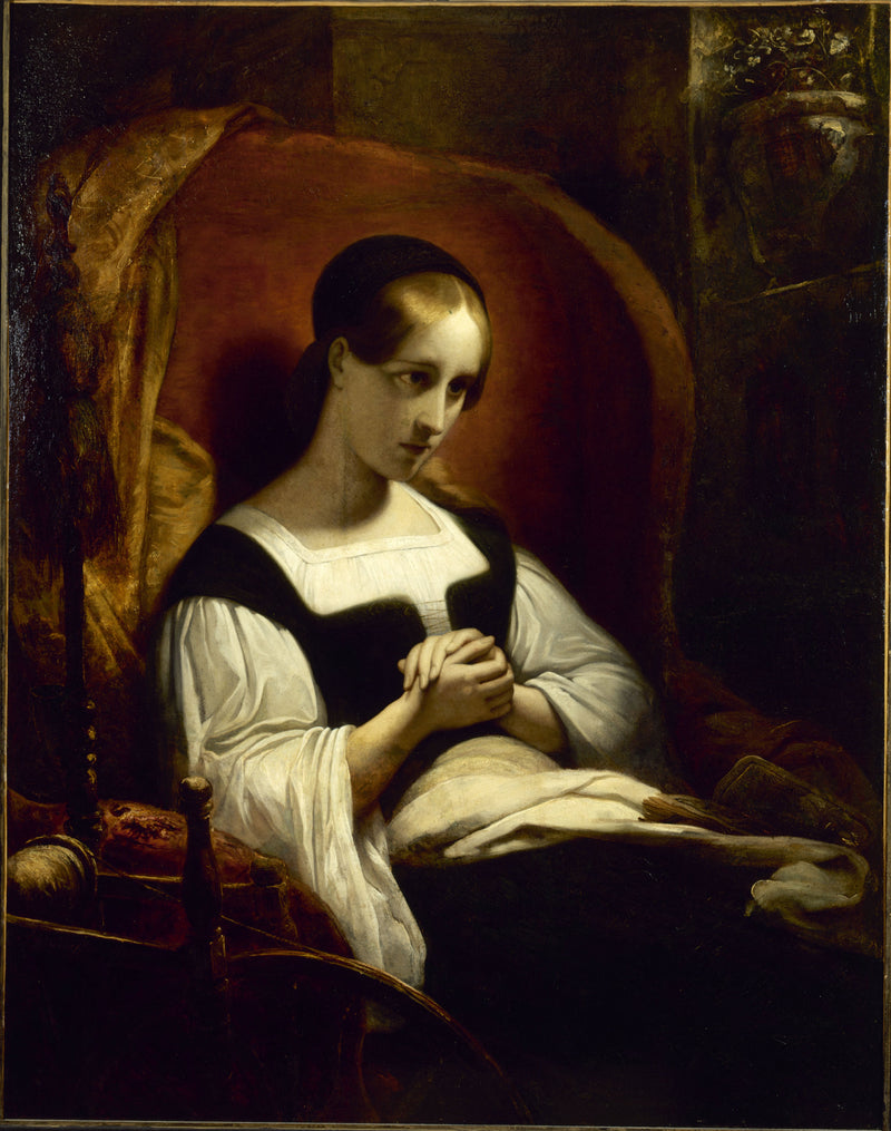 Marguerite ved spindel - Ary Scheffer