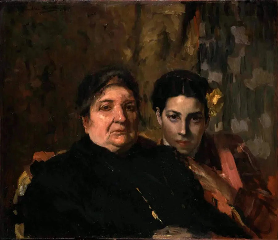 María og hendes bedstemor - Joaquín Sorolla