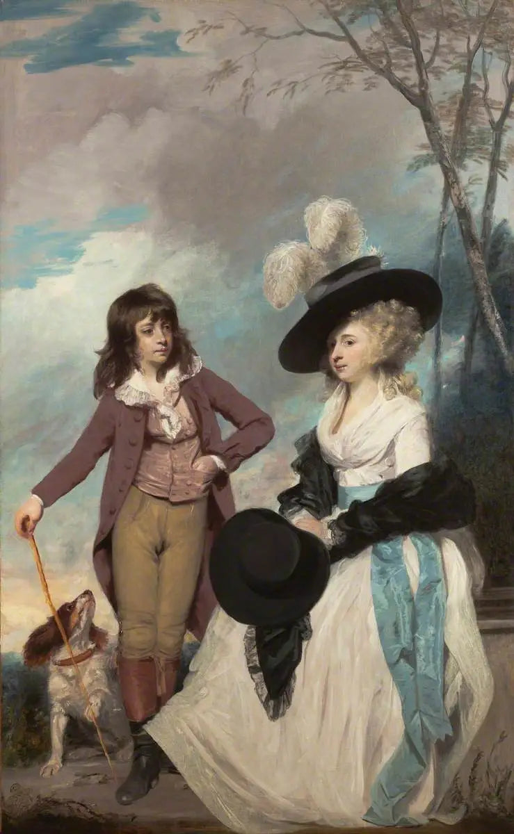 Maria Marow Gideon og hendes bror, William - Joshua Reynolds