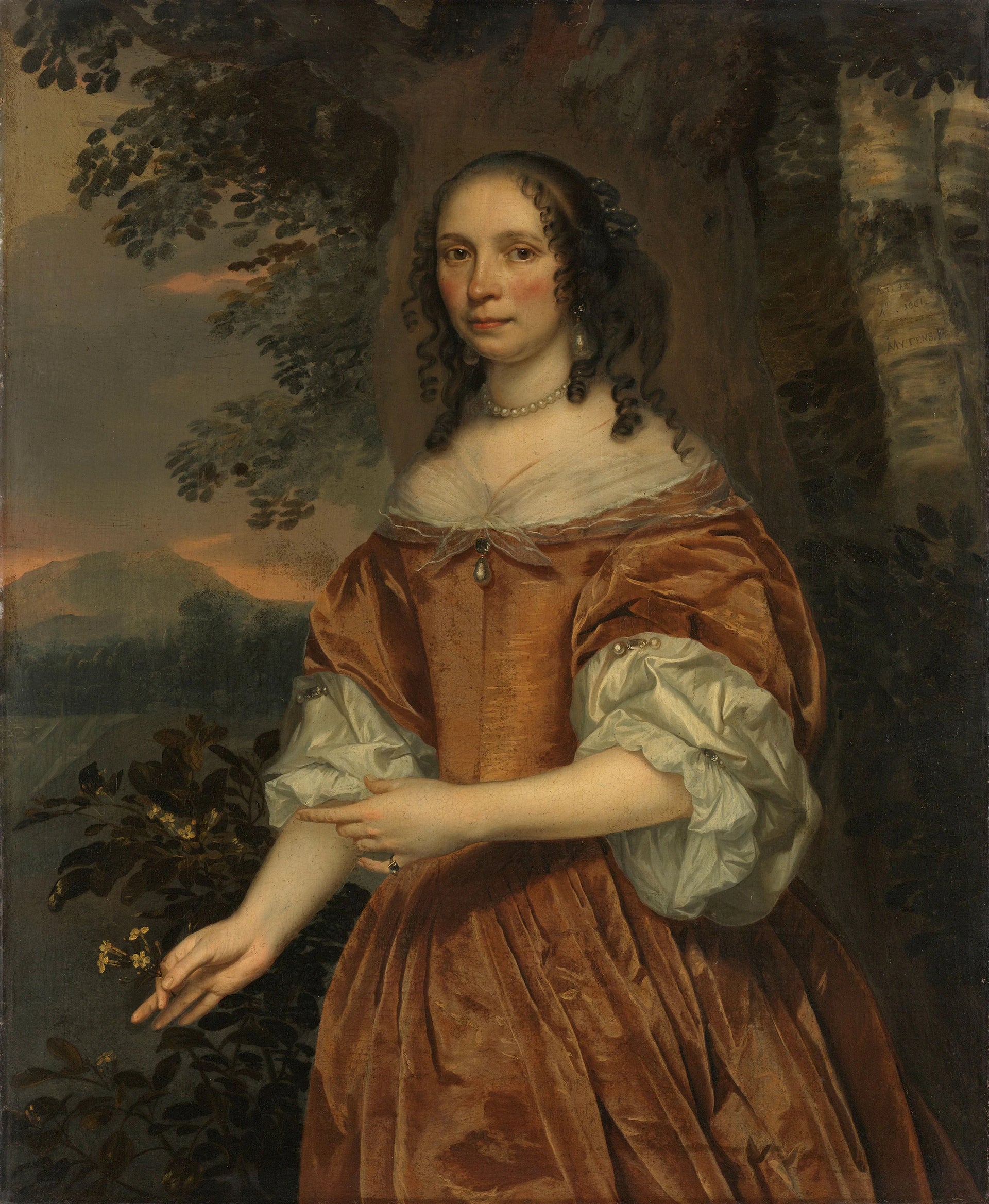 Maria de Witte Françoisdr (née en 1616). Épouse de Johan van Beaumont - Jan Mytens