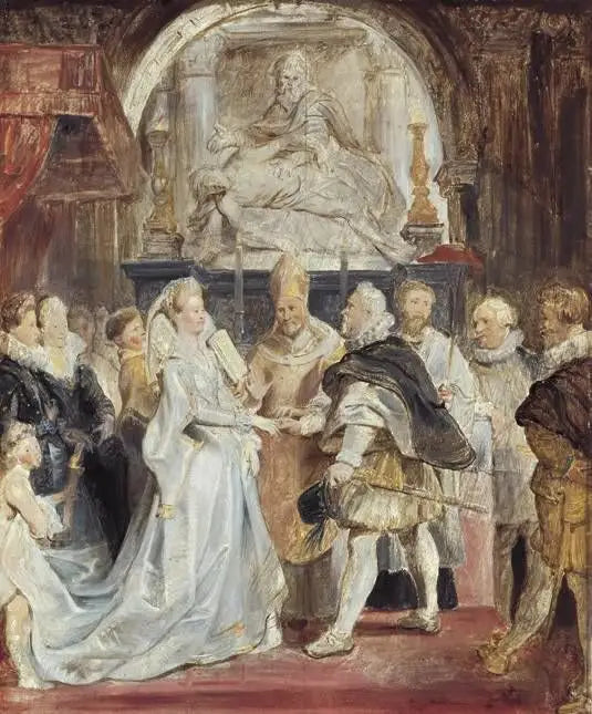 Henri IV og Marie de Médicis' bryllup - Peter Paul Rubens