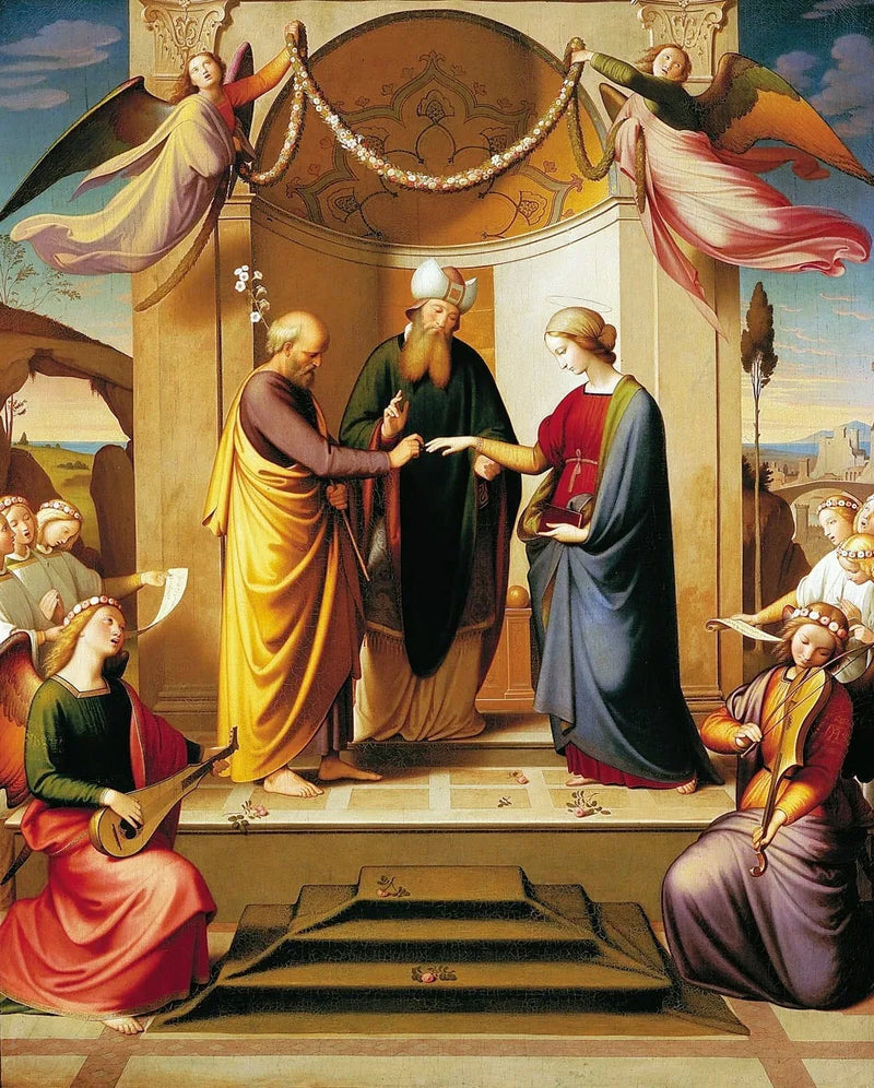Jomfru Marias bryllup (Sposalizio). - Johann Friedrich Overbeck