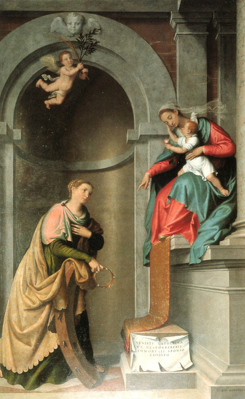 Mystisk bryllup af Sankt Katharina af Alexandria - Giovanni Battista Moroni