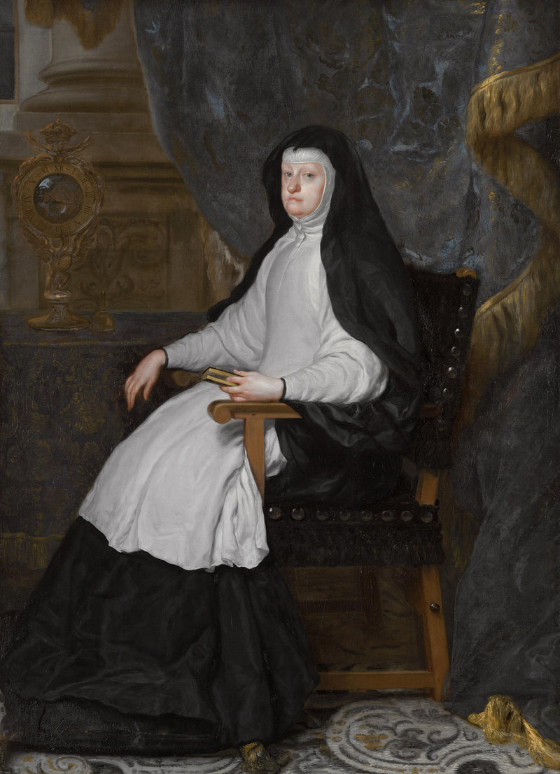 Mariana d'Autriche, dronning Philipp IV af Spanien, som enke - Claudio Coello