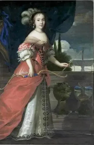 Marie Anne Mancini og jægerinde - Juste d'Egmont