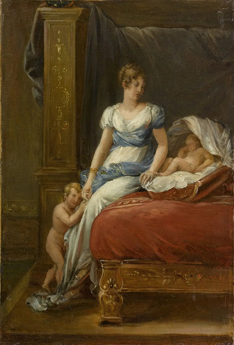 Marie-Annonciade-Caroline Bonaparte, dronning af Napoli og hendes børn - François Gérard