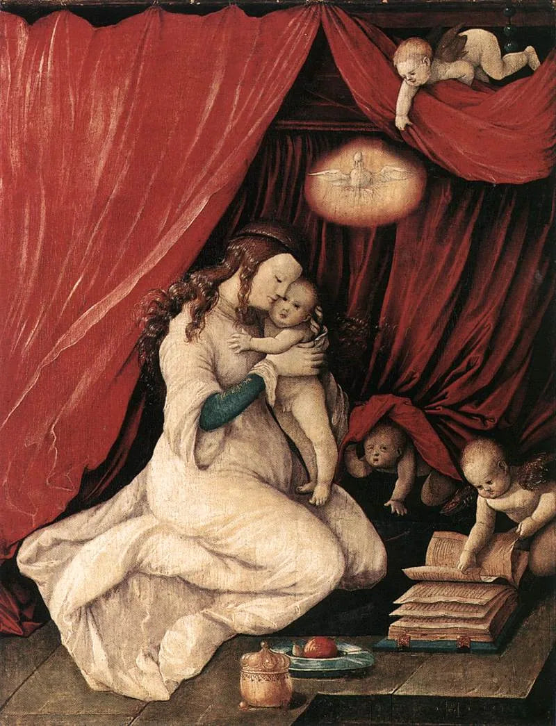 Marie med Jesusbarnet i et værelse - Hans Baldung Grien
