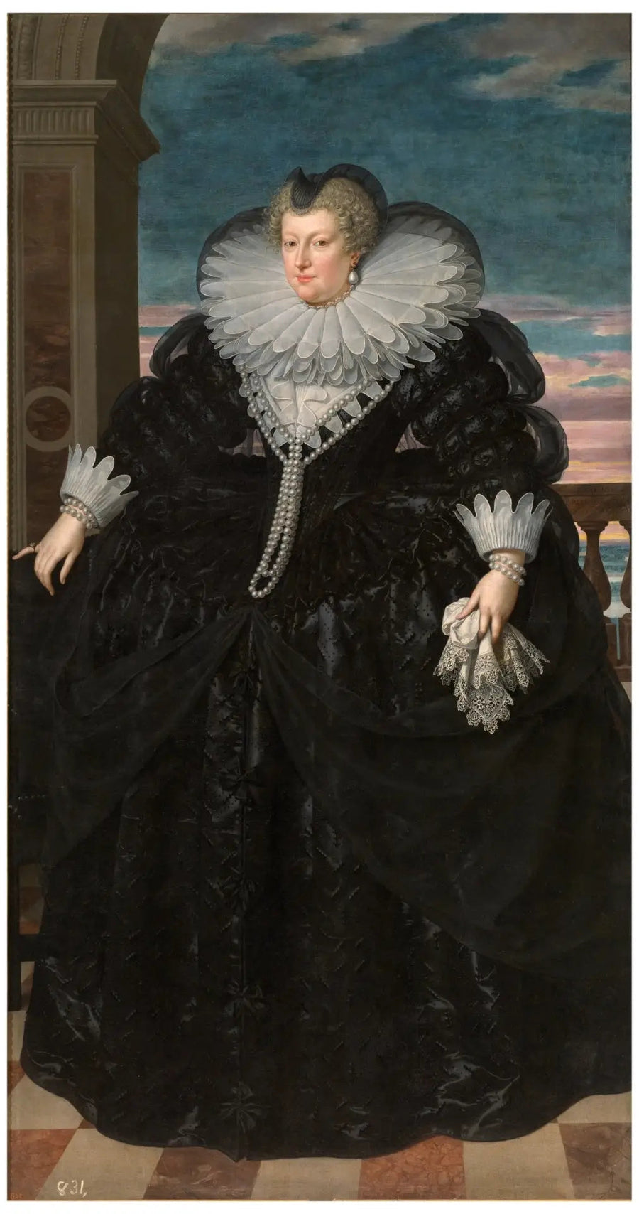 Marie de Médicis en enke - Frans Pourbus den Yngre