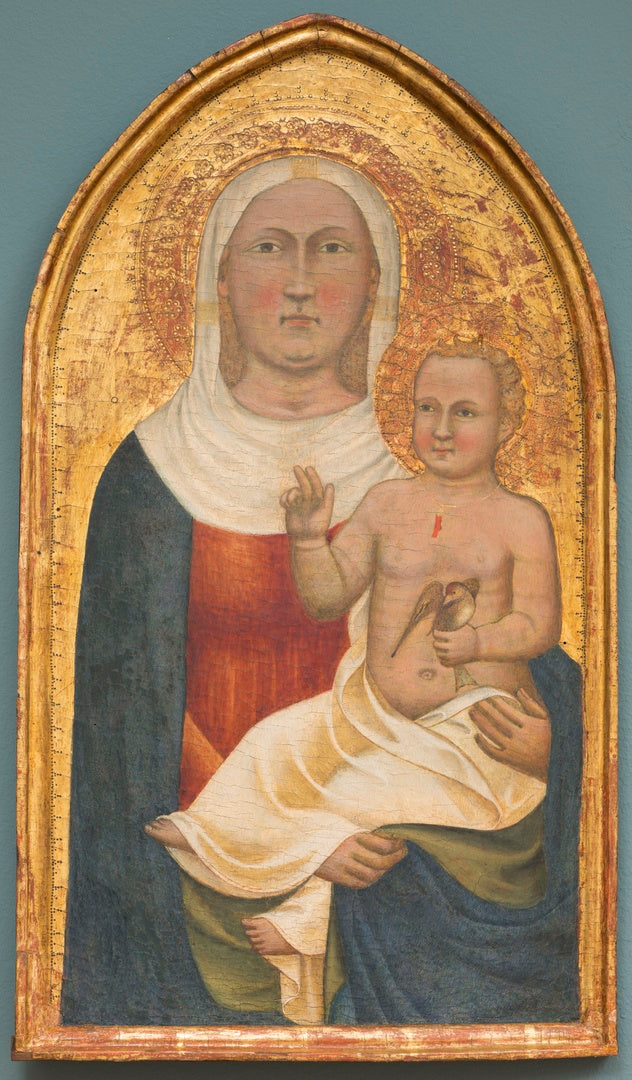 Marie og Jesusbarnet med en fugl i hånden - Francesco Traini