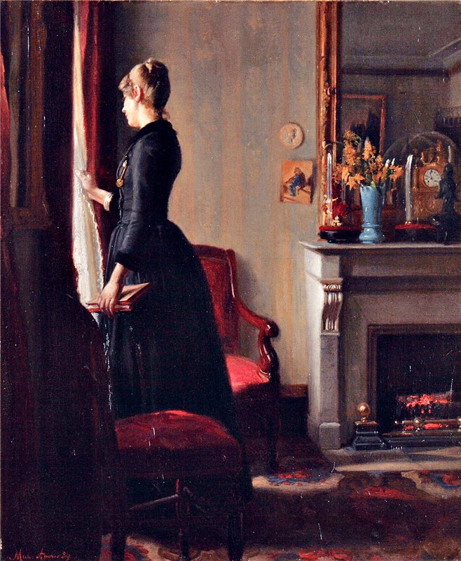 Marie Kr��yer i Paris - Michael Peter Ancher