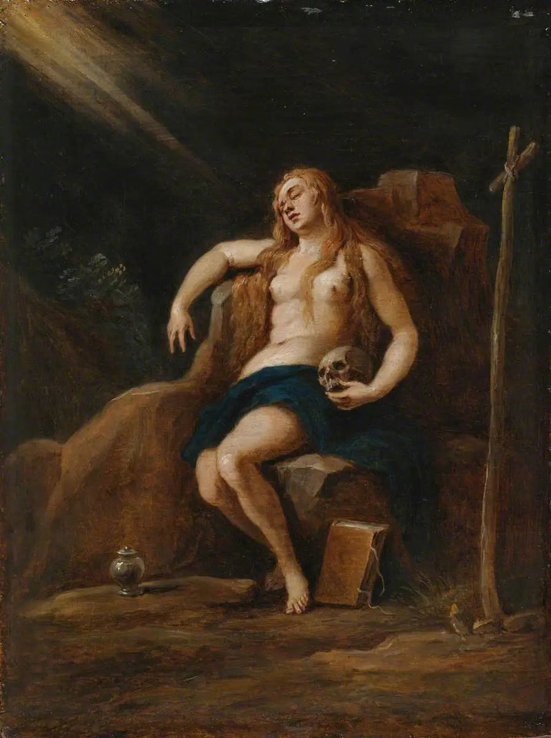 Marie-Madeleine i ørkenen (efter Palma il Giovane) - David Teniers den Yngre